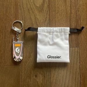 exclusive glossier los angeles phone keychain